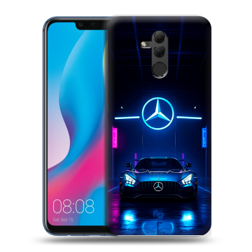 Силиконовый противоударный чехол на Huawei Mate 20 Lite с принтом Mercedes Мерседес