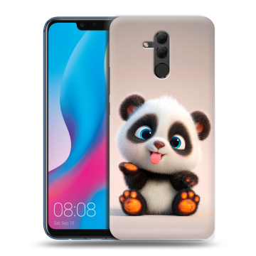 Силиконовый противоударный чехол на Huawei Mate 20 Lite с принтом милая панда Силиконовый противоударный чехол на Huawei Mate 20 Lite с принтом милая панда