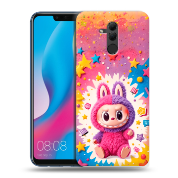 Силиконовый противоударный чехол на Huawei Mate 20 Lite с принтом Labubu Лабубу