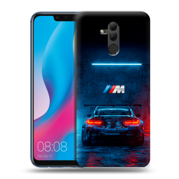 Силиконовый противоударный чехол на Huawei Mate 20 Lite с принтом BMW БМВ