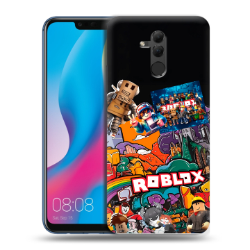 Силиконовый противоударный чехол на Huawei Mate 20 Lite с принтом Roblox Роблокс
