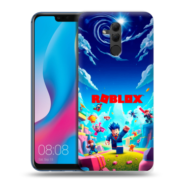 Силиконовый противоударный чехол на Huawei Mate 20 Lite с принтом Roblox Роблокс