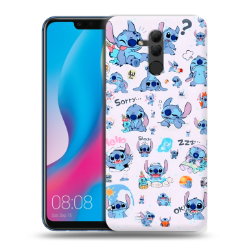 Силиконовый противоударный чехол на Huawei Mate 20 Lite с принтом Лило и Стич Силиконовый противоударный чехол на Huawei Mate 20 Lite с принтом Лило и Стич