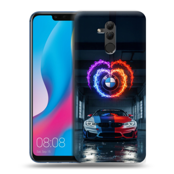 Силиконовый противоударный чехол на Huawei Mate 20 Lite с принтом BMW БМВ Силиконовый противоударный чехол на Huawei Mate 20 Lite с принтом BMW БМВ
