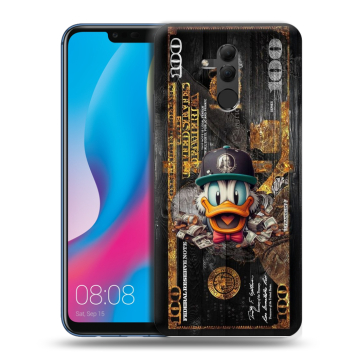 Силиконовый противоударный чехол на Huawei Mate 20 Lite с принтом Дональд Дак Доллар