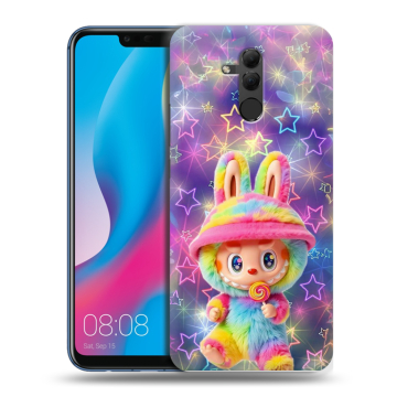 Силиконовый противоударный чехол на Huawei Mate 20 Lite с принтом Labubu Лабубу