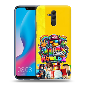 Силиконовый противоударный чехол на Huawei Mate 20 Lite с принтом Roblox Роблокс