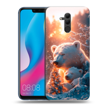 Силиконовый противоударный чехол на Huawei Mate 20 Lite с принтом Новый год Силиконовый противоударный чехол на Huawei Mate 20 Lite с принтом Новый год