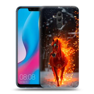 Силиконовый противоударный чехол на Huawei Mate 20 Lite с принтом Новый год Силиконовый противоударный чехол на Huawei Mate 20 Lite с принтом Новый год