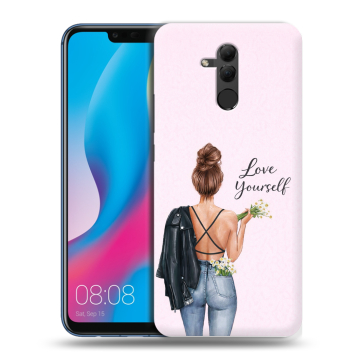 Силиконовый противоударный чехол на Huawei Mate 20 Lite с принтом женский Силиконовый противоударный чехол на Huawei Mate 20 Lite с принтом женский