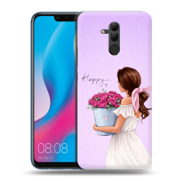 Силиконовый противоударный чехол на Huawei Mate 20 Lite с принтом женский Силиконовый противоударный чехол на Huawei Mate 20 Lite с принтом женский