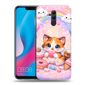 Силиконовый противоударный чехол на Huawei Mate 20 Lite с принтом для девочек