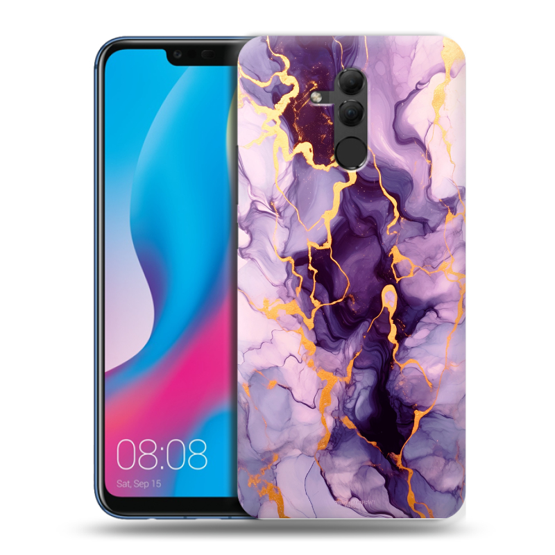 Силиконовый противоударный чехол на Huawei Mate 20 Lite с принтом Мрамор Силиконовый противоударный чехол на Huawei Mate 20 Lite с принтом Мрамор