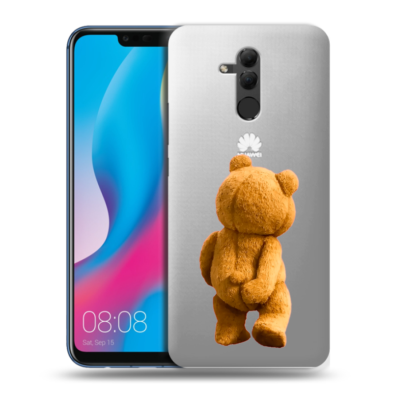 Силиконовый противоударный чехол на Huawei Mate 20 Lite с принтом Медведь Силиконовый противоударный чехол на Huawei Mate 20 Lite с принтом Медведь