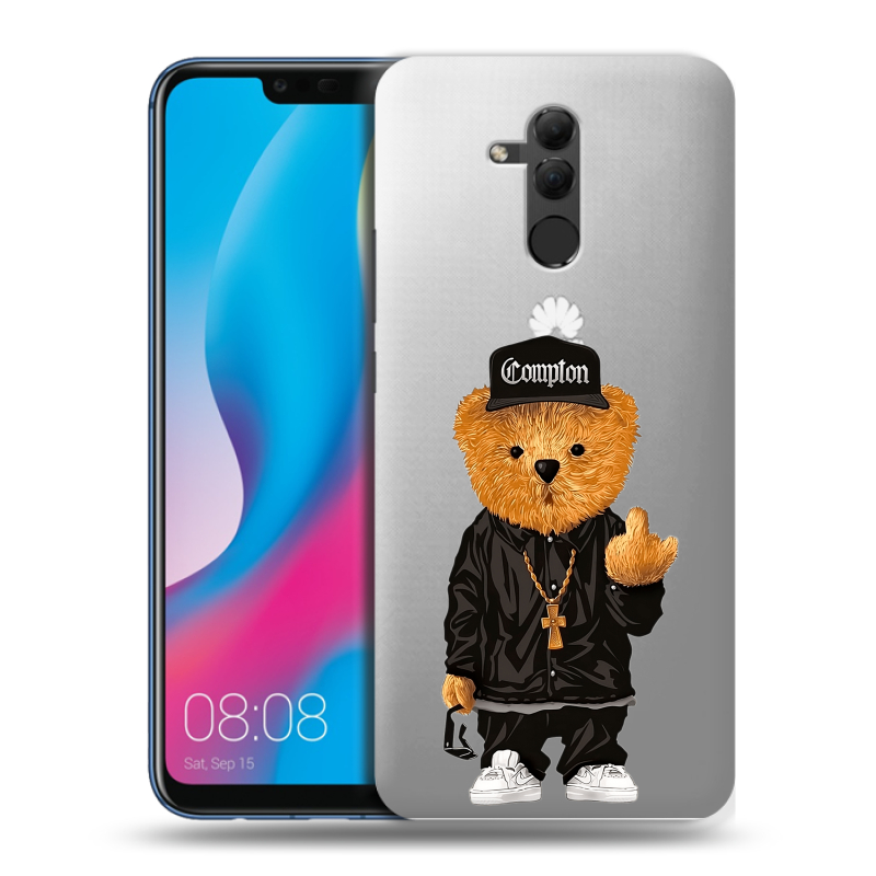 Силиконовый противоударный чехол на Huawei Mate 20 Lite с принтом Плюшевый медведь Силиконовый противоударный чехол на Huawei Mate 20 Lite с принтом Плюшевый медведь