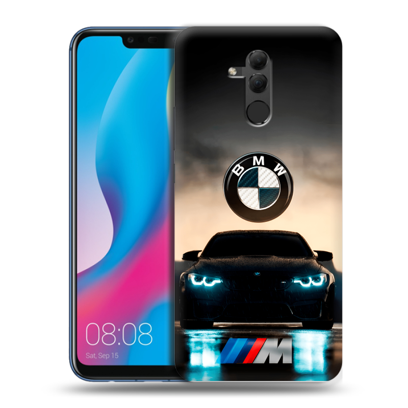 Силиконовый противоударный чехол на Huawei Mate 20 Lite с принтом БМВ BMW Силиконовый противоударный чехол на Huawei Mate 20 Lite с принтом БМВ BMW