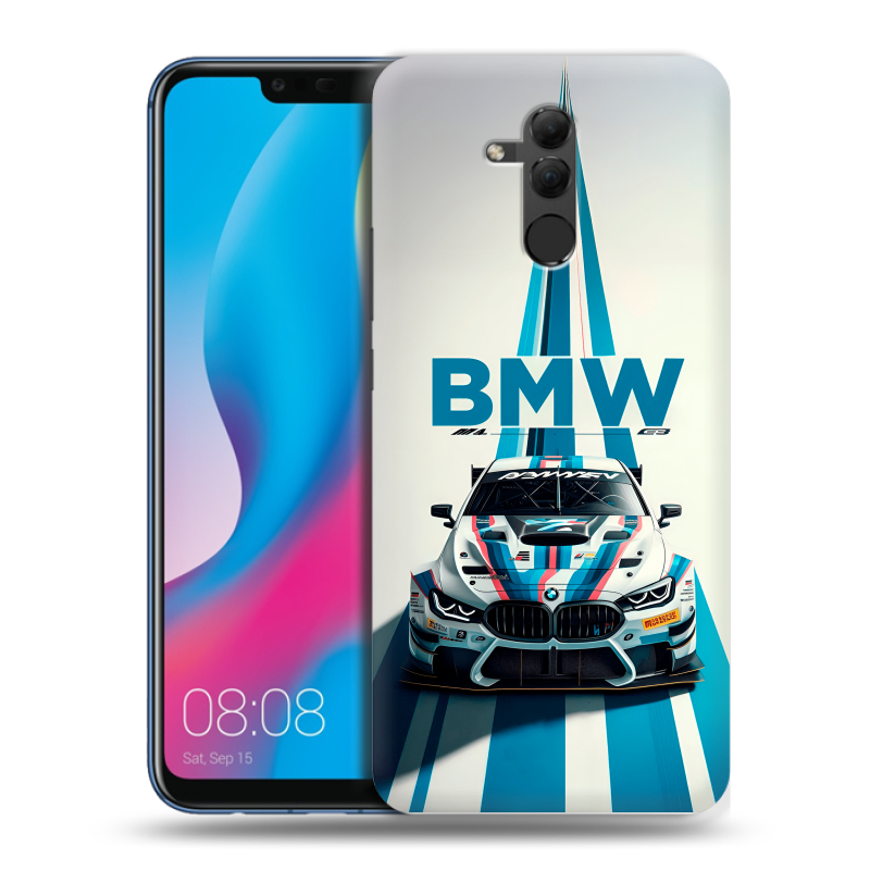 Силиконовый противоударный чехол на Huawei Mate 20 Lite с принтом БМВ BMW Силиконовый противоударный чехол на Huawei Mate 20 Lite с принтом БМВ BMW
