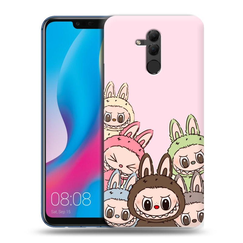 Силиконовый противоударный чехол на Huawei Mate 20 Lite с принтом Лабубу Силиконовый противоударный чехол на Huawei Mate 20 Lite с принтом Лабубу