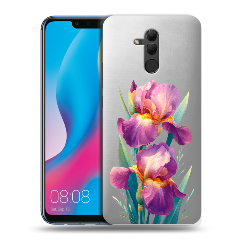 Силиконовый противоударный чехол на Huawei Mate 20 Lite с принтом Цветы орхидеи Силиконовый противоударный чехол на Huawei Mate 20 Lite с принтом Цветы орхидеи
