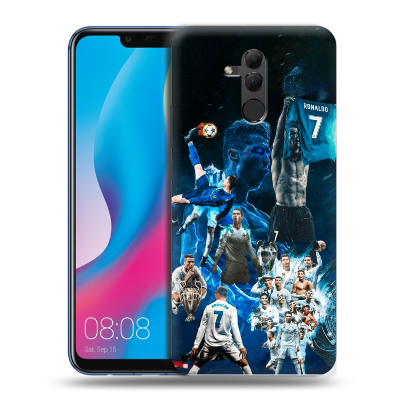 Силиконовый противоударный чехол на Huawei Mate 20 Lite с принтом Реал Роналдо Силиконовый противоударный чехол на Huawei Mate 20 Lite с принтом Реал Роналдо