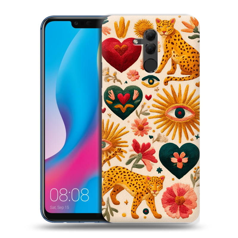 Силиконовый противоударный чехол на Huawei Mate 20 Lite с принтом Модный принт Силиконовый противоударный чехол на Huawei Mate 20 Lite с принтом Модный принт