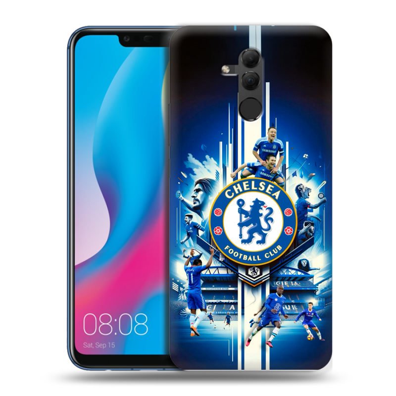 Силиконовый противоударный чехол на Huawei Mate 20 Lite с принтом Chelsea Челси Силиконовый противоударный чехол на Huawei Mate 20 Lite с принтом Chelsea Челси