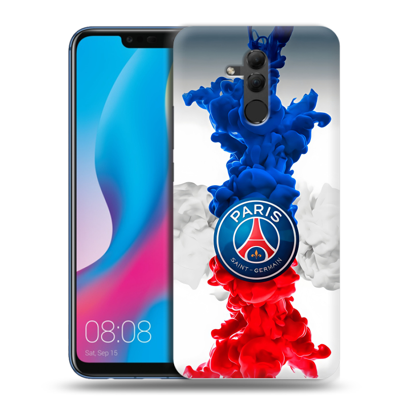 Силиконовый противоударный чехол на Huawei Mate 20 Lite с принтом PSG ПСЖ Силиконовый противоударный чехол на Huawei Mate 20 Lite с принтом PSG ПСЖ