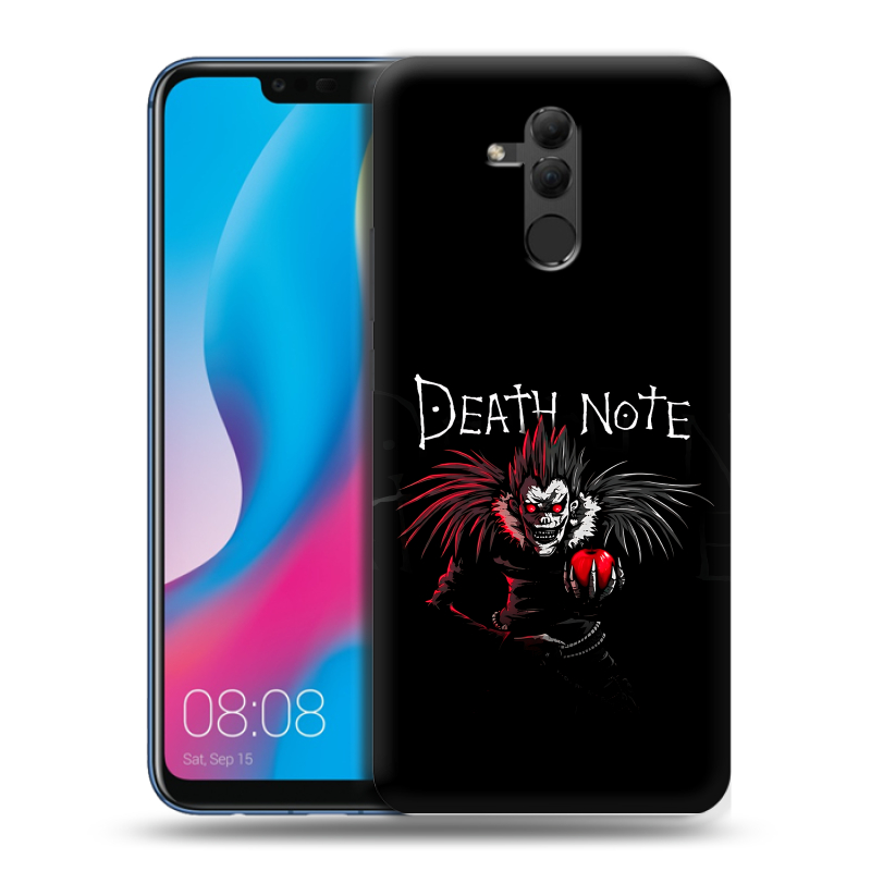Силиконовый противоударный чехол на Huawei Mate 20 Lite с принтом Death note Тетрадь смерти Силиконовый противоударный чехол на Huawei Mate 20 Lite с принтом Death note Тетрадь смерти
