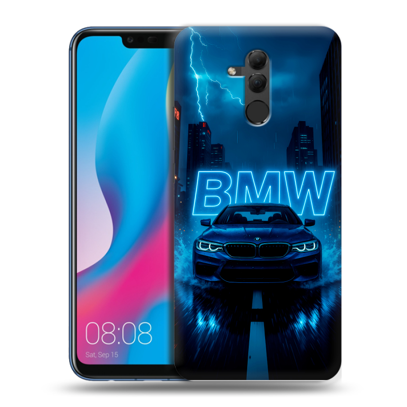 Силиконовый противоударный чехол на Huawei Mate 20 Lite с принтом BMW БМВ Силиконовый противоударный чехол на Huawei Mate 20 Lite с принтом BMW БМВ