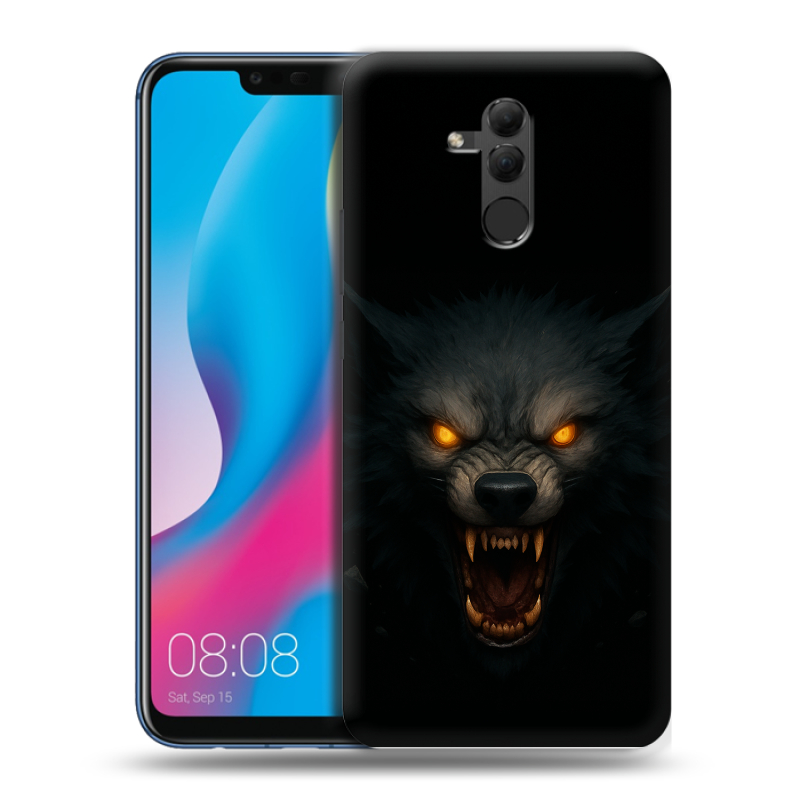 Силиконовый противоударный чехол на Huawei Mate 20 Lite с принтом Волк Силиконовый противоударный чехол на Huawei Mate 20 Lite с принтом Волк