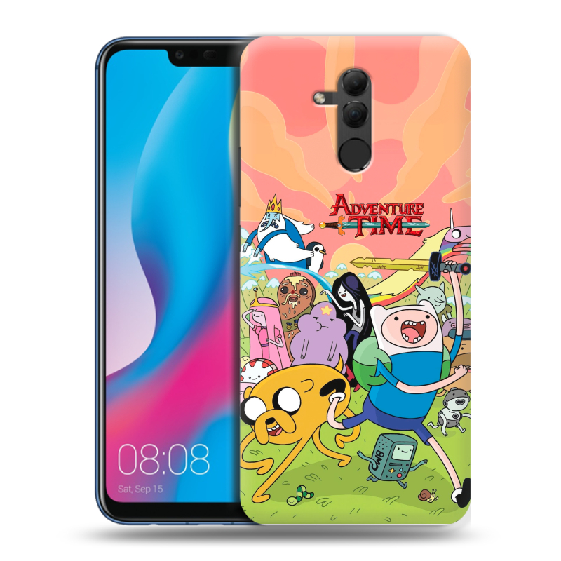Силиконовый противоударный чехол на Huawei Mate 20 Lite с принтом Adventure time Время приключений Силиконовый противоударный чехол на Huawei Mate 20 Lite с принтом Adventure time Время приключений
