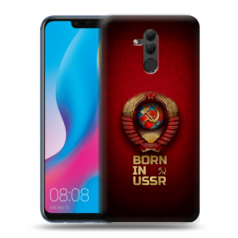Силиконовый противоударный чехол на Huawei Mate 20 Lite с принтом Флаг Герб СССР Силиконовый противоударный чехол на Huawei Mate 20 Lite с принтом Флаг Герб СССР