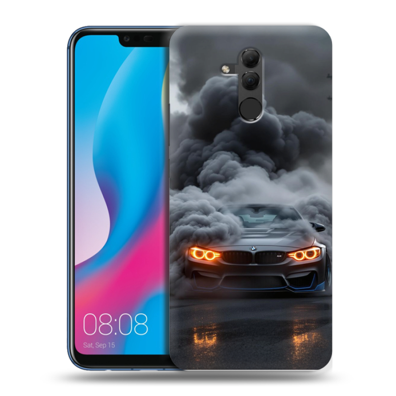 Силиконовый противоударный чехол на Huawei Mate 20 Lite с принтом BMW БМВ Силиконовый противоударный чехол на Huawei Mate 20 Lite с принтом BMW БМВ
