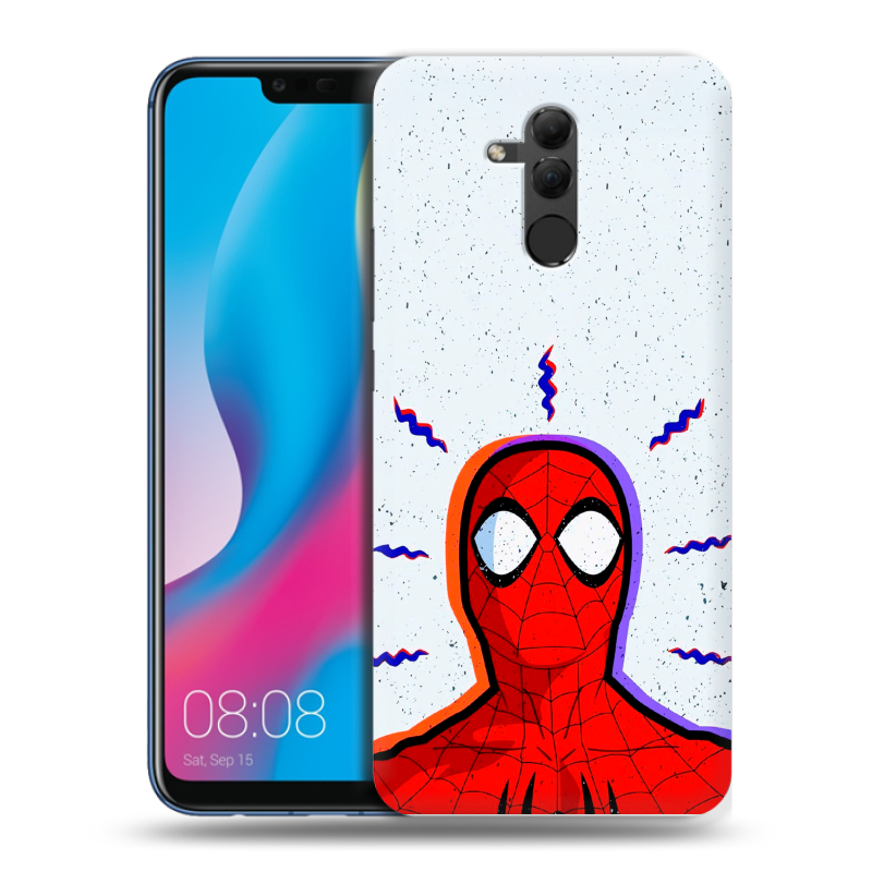 Силиконовый противоударный чехол на Huawei Mate 20 Lite с принтом Spiderman Человек паук Силиконовый противоударный чехол на Huawei Mate 20 Lite с принтом Spiderman Человек паук