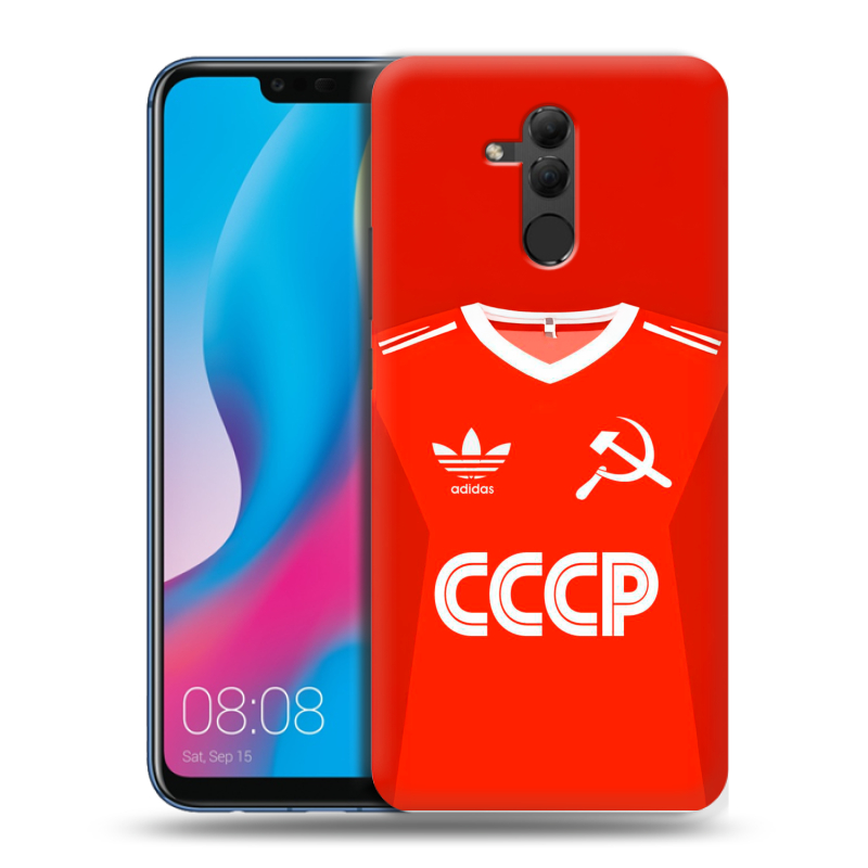 Силиконовый противоударный чехол на Huawei Mate 20 Lite с принтом Флаг Герб СССР Силиконовый противоударный чехол на Huawei Mate 20 Lite с принтом Флаг Герб СССР