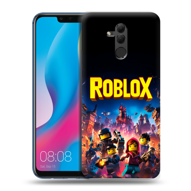 Силиконовый противоударный чехол на Huawei Mate 20 Lite с принтом Roblox Роблокс Силиконовый противоударный чехол на Huawei Mate 20 Lite с принтом Roblox Роблокс