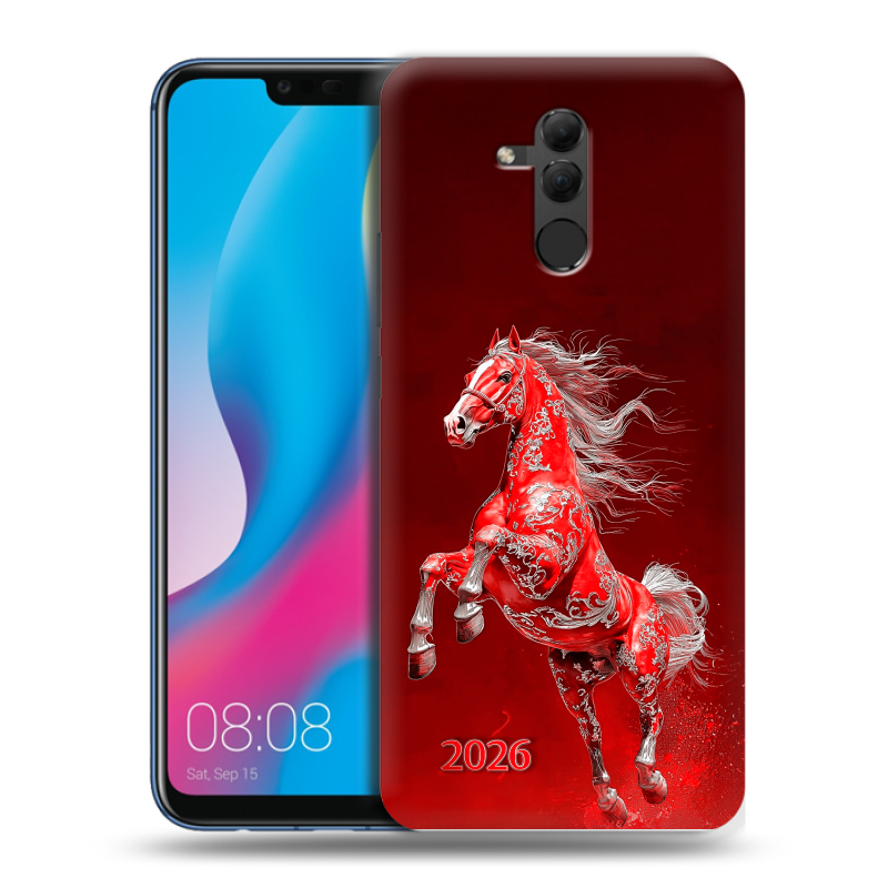 Силиконовый противоударный чехол на Huawei Mate 20 Lite с принтом Новый год Силиконовый противоударный чехол на Huawei Mate 20 Lite с принтом Новый год
