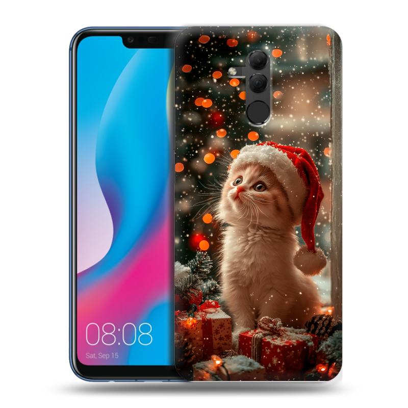 Силиконовый противоударный чехол на Huawei Mate 20 Lite с принтом Новый год Силиконовый противоударный чехол на Huawei Mate 20 Lite с принтом Новый год