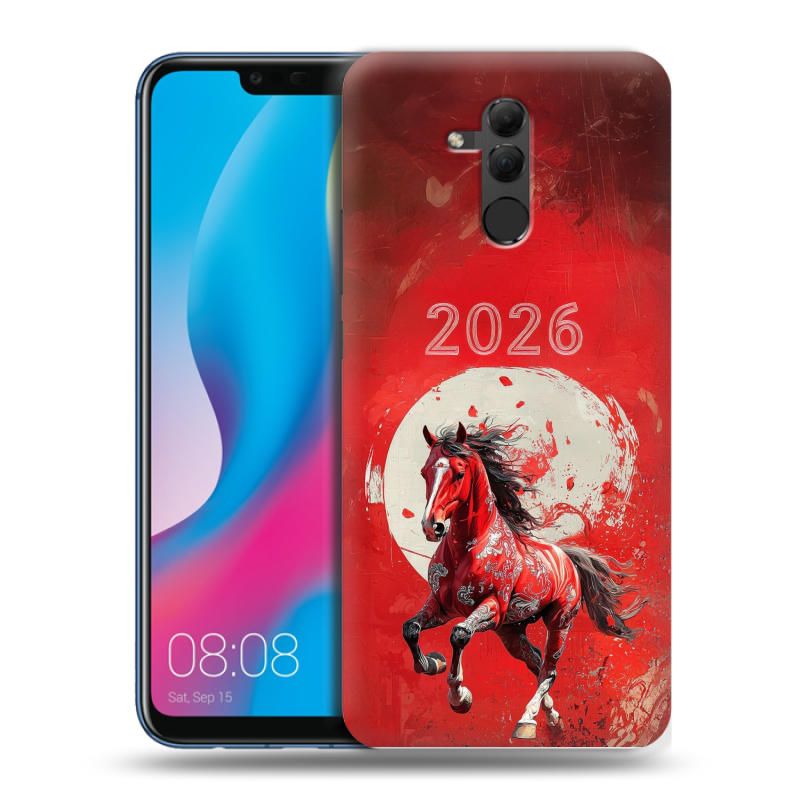 Силиконовый противоударный чехол на Huawei Mate 20 Lite с принтом Новый год Силиконовый противоударный чехол на Huawei Mate 20 Lite с принтом Новый год