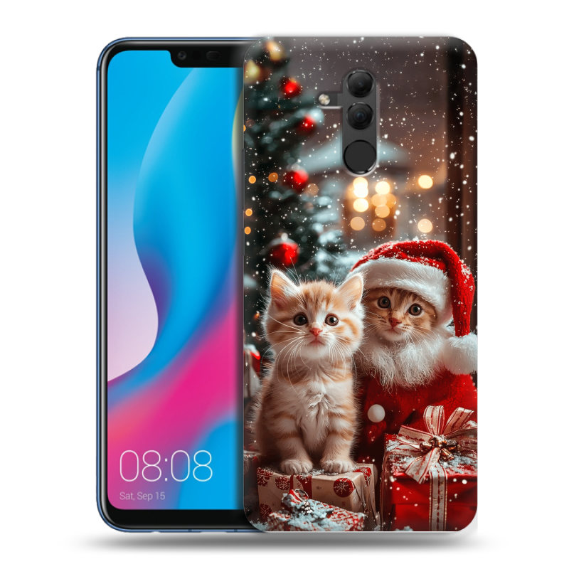 Силиконовый противоударный чехол на Huawei Mate 20 Lite с принтом Новый год Силиконовый противоударный чехол на Huawei Mate 20 Lite с принтом Новый год