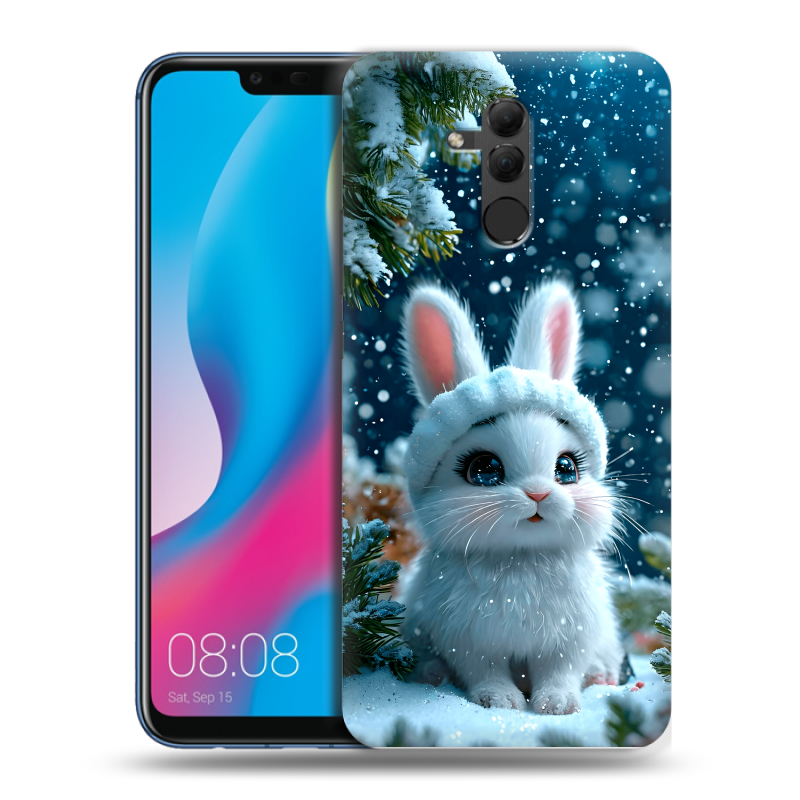 Силиконовый противоударный чехол на Huawei Mate 20 Lite с принтом Новый год Силиконовый противоударный чехол на Huawei Mate 20 Lite с принтом Новый год