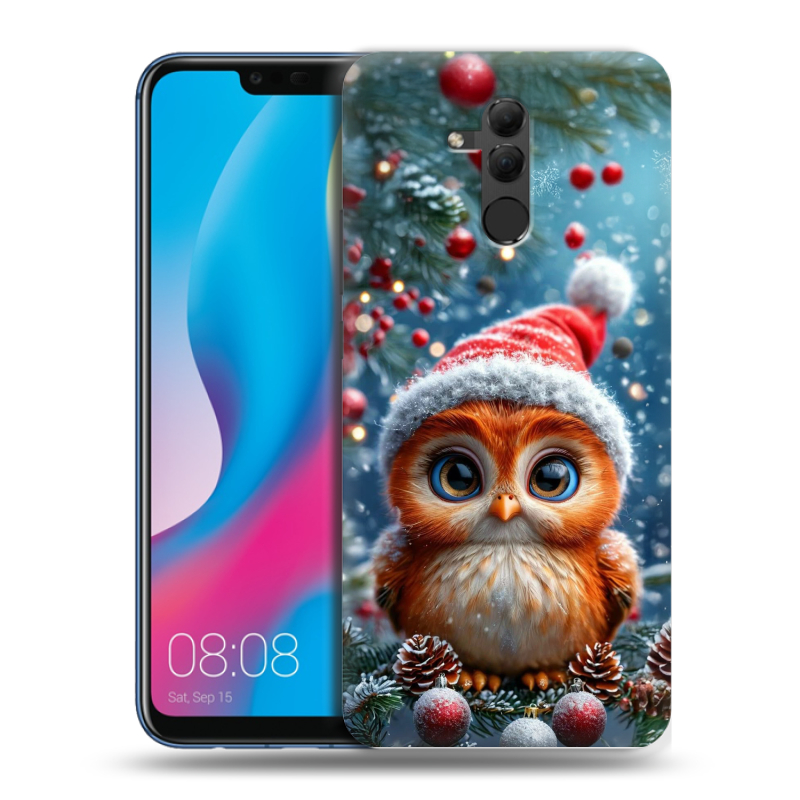 Силиконовый противоударный чехол на Huawei Mate 20 Lite с принтом Новый год Силиконовый противоударный чехол на Huawei Mate 20 Lite с принтом Новый год