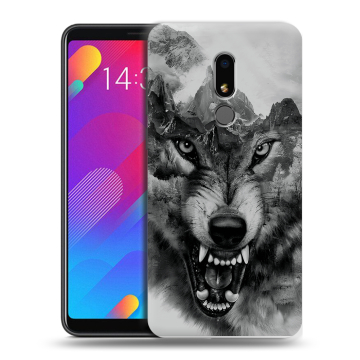 Пластиковый чехол на Meizu M8 Lite с принтом Волк