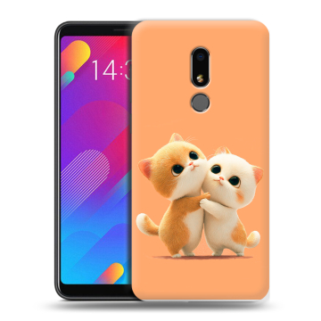 Пластиковый чехол на Meizu M8 Lite с принтом Милые котики