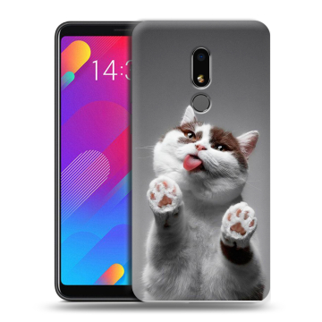 Пластиковый чехол на Meizu M8 Lite с принтом Коты