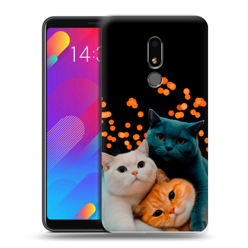 Пластиковый чехол на Meizu M8 Lite с принтом Кошки