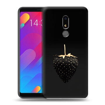 Пластиковый чехол на Meizu M8 Lite с принтом Черная клубника