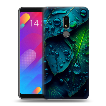 Пластиковый чехол на Meizu M8 Lite с принтом Листья