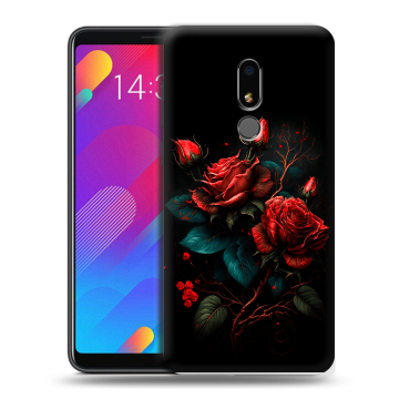 Пластиковый чехол на Meizu M8 Lite с принтом Розы красные Пластиковый чехол на Meizu M8 Lite с принтом Розы красные