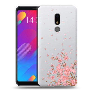 Пластиковый чехол на Meizu M8 Lite с принтом Ветка сакуры